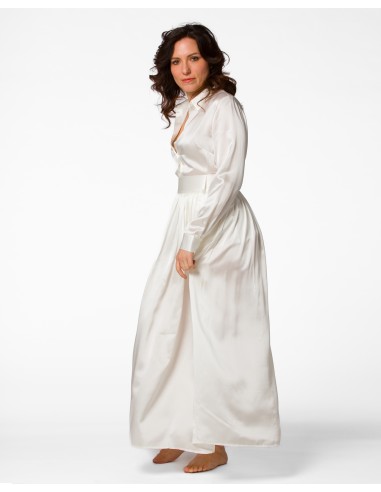 MAXI GONNA IN 100% SETA SATIN "SERENA"