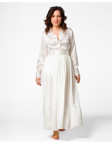 MAXI GONNA IN 100% SETA SATIN "SERENA"