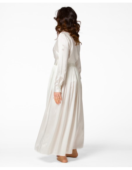 MAXI GONNA IN 100% SETA SATIN "SERENA"
