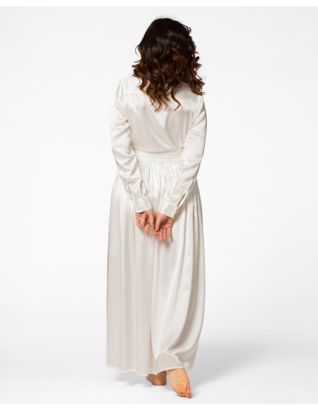 MAXI GONNA IN 100% SETA SATIN "SERENA"