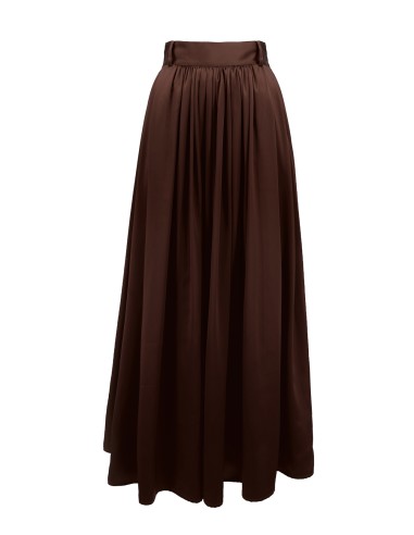 MAXI GONNA IN 100% SETA SATIN "SERENA"