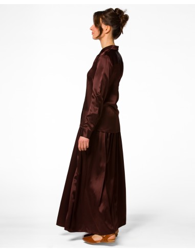 MAXI GONNA IN 100% SETA SATIN "SERENA"