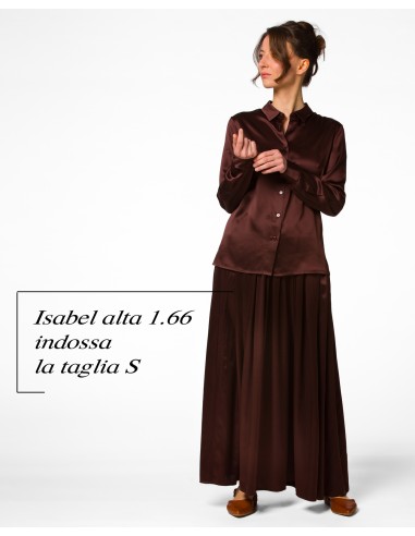 MAXI GONNA IN 100% SETA SATIN "SERENA"