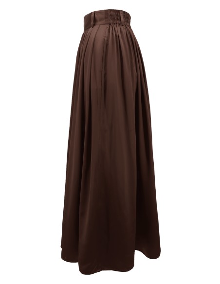 MAXI GONNA IN 100% SETA SATIN "SERENA"