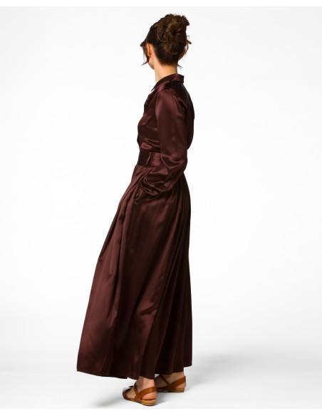 MAXI GONNA IN 100% SETA SATIN "SERENA"