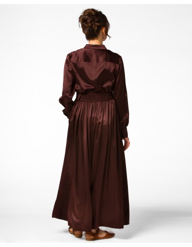 MAXI GONNA IN 100% SETA SATIN "SERENA"
