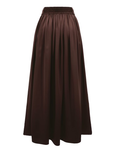 MAXI GONNA IN 100% SETA SATIN "SERENA"