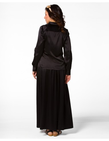 MAXI GONNA IN 100% SETA SATIN "SERENA"