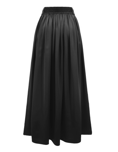 MAXI GONNA IN 100% SETA SATIN "SERENA"