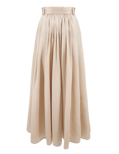 MAXI GONNA IN 100% SETA SATIN "SERENA"