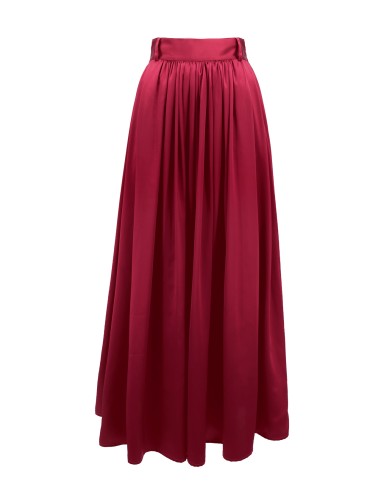 MAXI GONNA IN 100% SETA SATIN "SERENA"