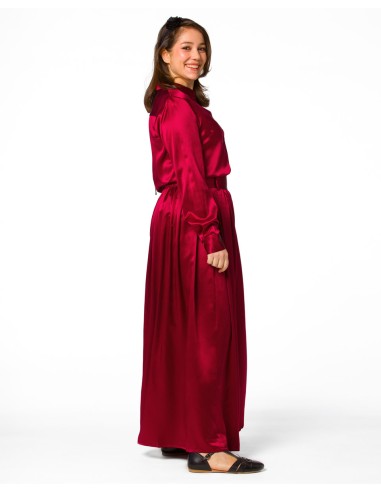 MAXI GONNA IN 100% SETA SATIN "SERENA"
