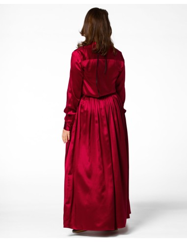 MAXI GONNA IN 100% SETA SATIN "SERENA"