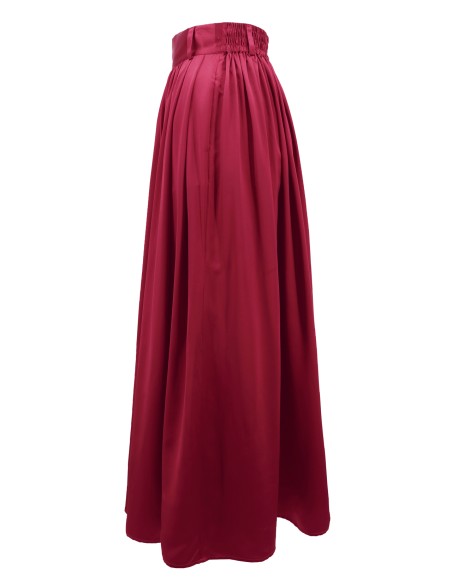 MAXI GONNA IN 100% SETA SATIN "SERENA"