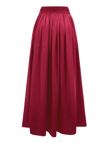 MAXI GONNA IN 100% SETA SATIN "SERENA"