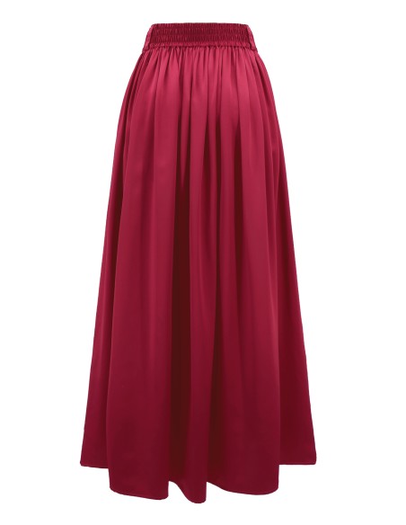 MAXI GONNA IN 100% SETA SATIN "SERENA"