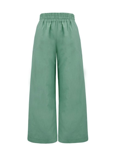 PANTALONE IN SETA E COTONE "TIME"