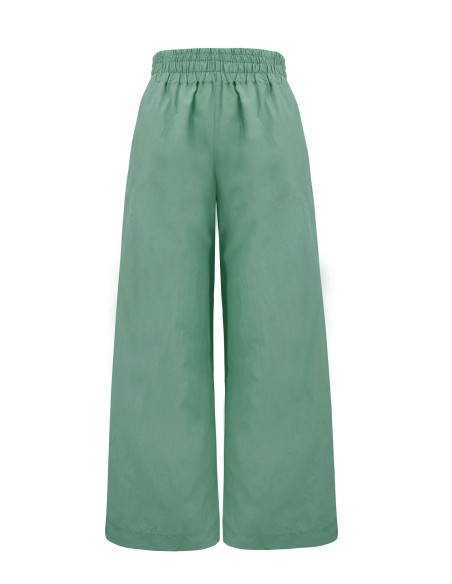 PANTALONE IN SETA E COTONE "TIME"