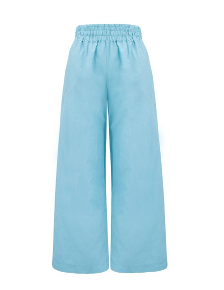 PANTALONE IN SETA E COTONE "TIME"