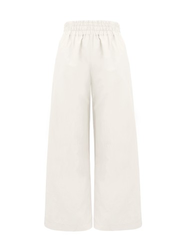 PANTALONE IN SETA E COTONE "TIME"
