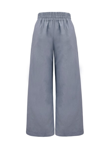 PANTALONE IN SETA E COTONE "TIME"