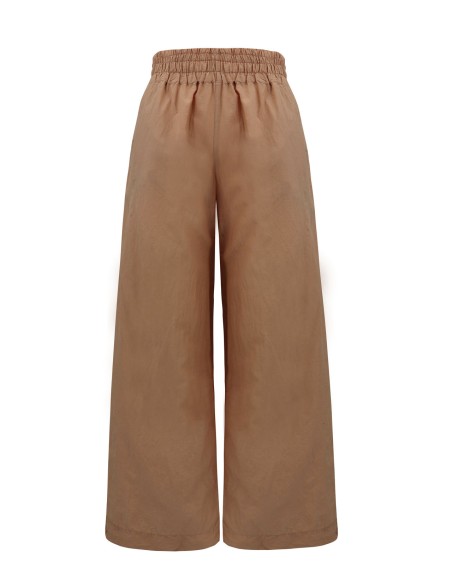 PANTALONE IN SETA E COTONE "TIME"