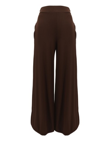 PANTALONI IN JERSEY DI BAMBU LUNGHI E AMPI A PALAZZO