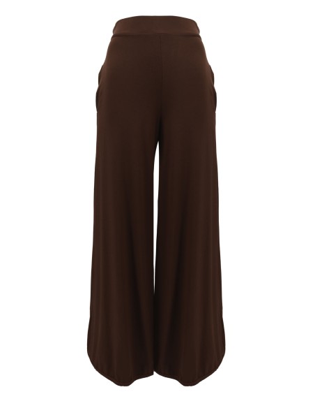 PANTALONI IN JERSEY DI BAMBU LUNGHI E AMPI A PALAZZO