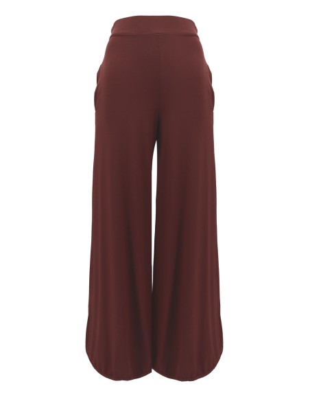 PANTALONI IN JERSEY DI BAMBU LUNGHI E AMPI A PALAZZO