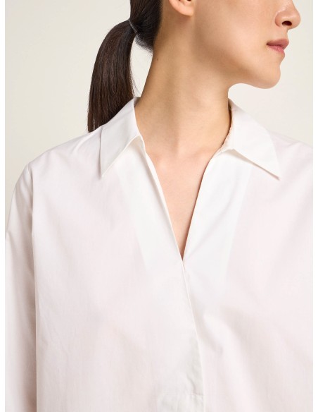 CAMICIA IN COTONE BIOLOGICO SCOLLO "V"