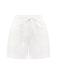 SHORTS IN 100% LINO "TARA" - BIANCO