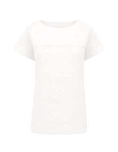 T-SHIRT SQUADRATA IN 100% LINO "BENTE"
