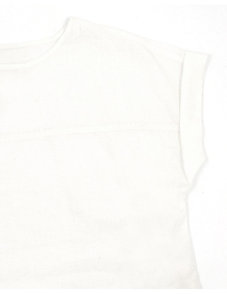 T-SHIRT SQUADRATA IN 100% LINO "BENTE"