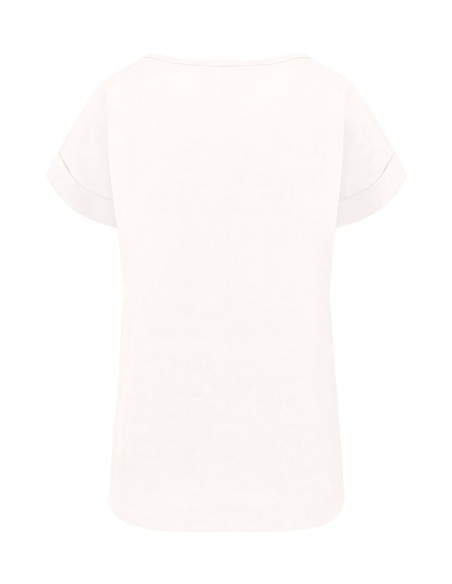 T-SHIRT SQUADRATA IN 100% LINO "BENTE"