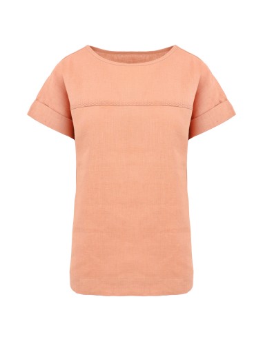 T-SHIRT SQUADRATA IN 100% LINO "BENTE"