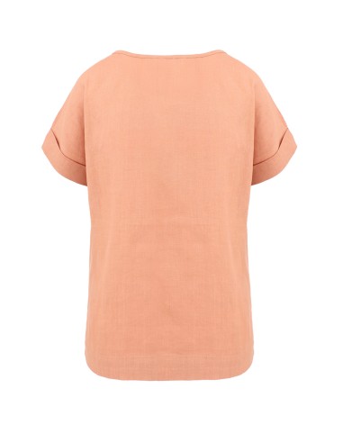 T-SHIRT SQUADRATA IN 100% LINO "BENTE"