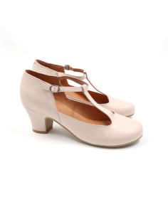 SCARPETTA MARY-JANE IN PELLE "FLETA" - NUDE 2