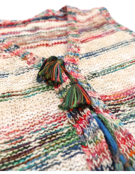 GILET APERTO IN COTONE PIMA FATTO A MANO "BONDI"
