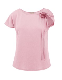 T-SHIRT CINDY CON FIOCCO IN SETA BIOLOGICA, LINO E... 2