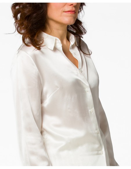 CAMICIA IN 100% SETA SATIN "SVEVA"