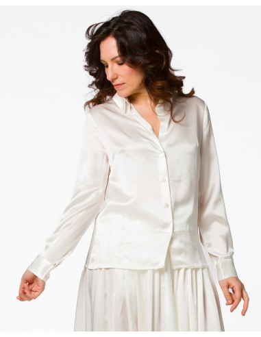 CAMICIA IN 100% SETA SATIN "SVEVA"