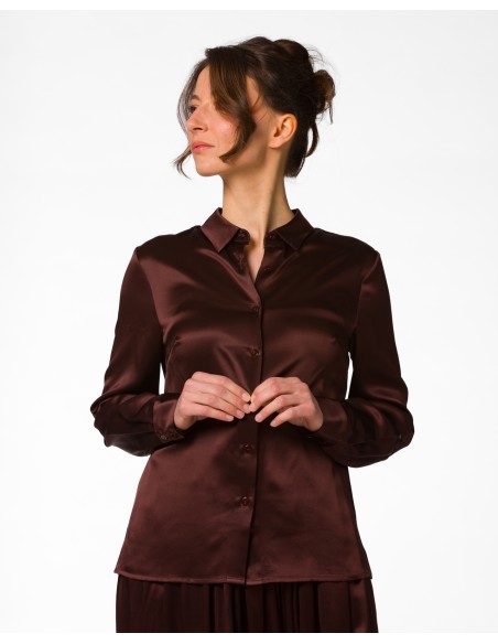 CAMICIA IN 100% SETA SATIN "SVEVA"