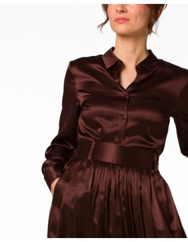 CAMICIA IN 100% SETA SATIN "SVEVA"