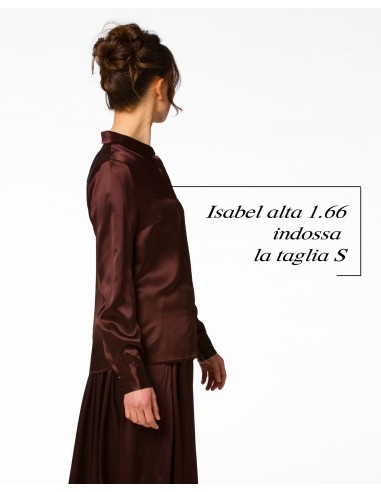 CAMICIA IN 100% SETA SATIN "SVEVA"