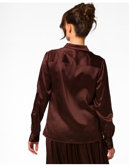CAMICIA IN 100% SETA SATIN "SVEVA"