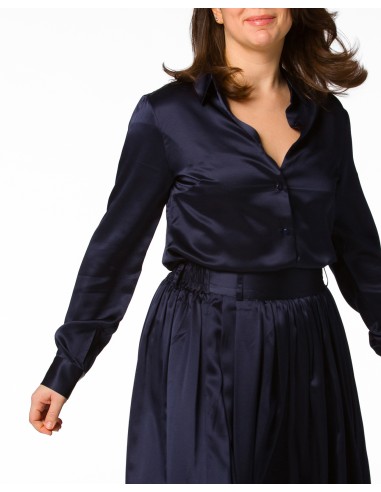 CAMICIA IN 100% SETA SATIN "SVEVA"