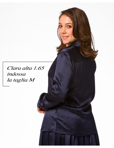 CAMICIA IN 100% SETA SATIN "SVEVA"
