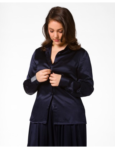 CAMICIA IN 100% SETA SATIN "SVEVA"
