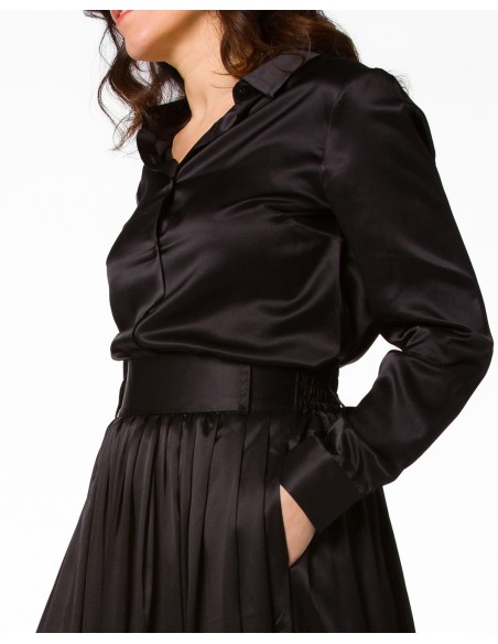 CAMICIA IN 100% SETA SATIN "SVEVA"