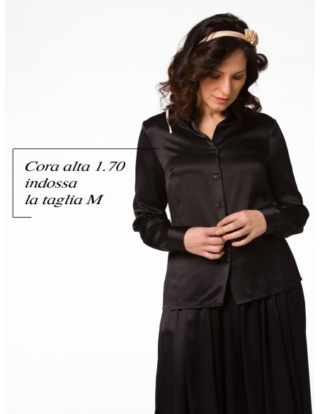CAMICIA IN 100% SETA SATIN "SVEVA"
